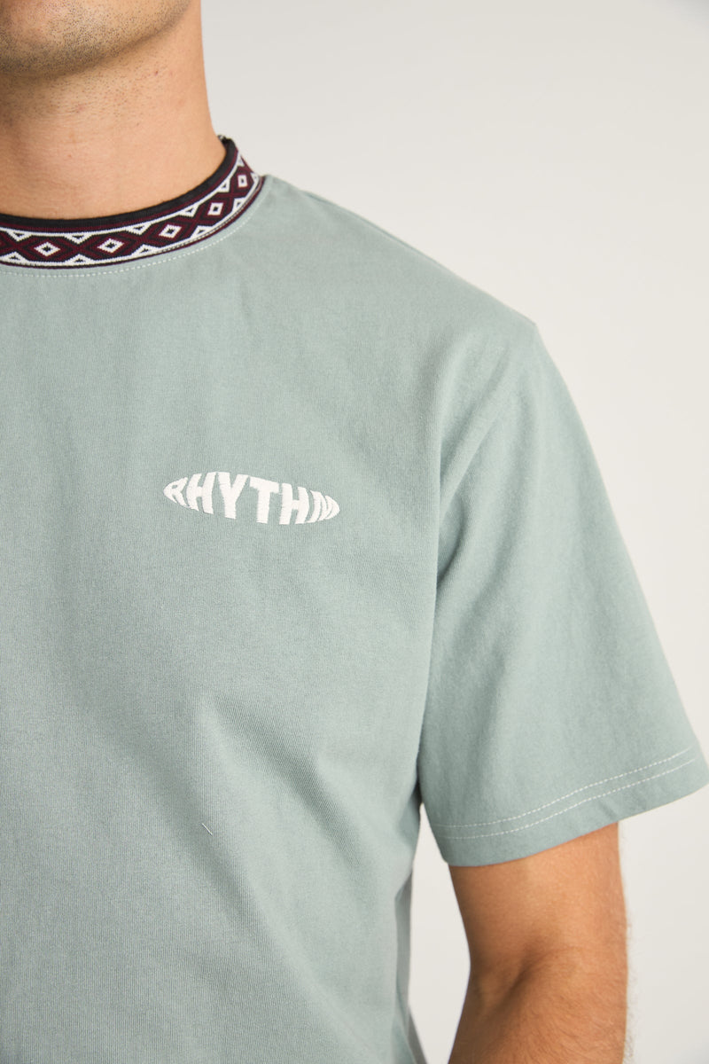 Contrast Neckband Ss T Shirt Teal