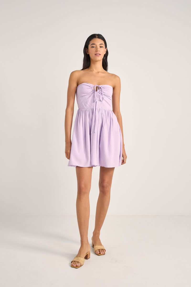 Haven Halter Mini Dress Lilac