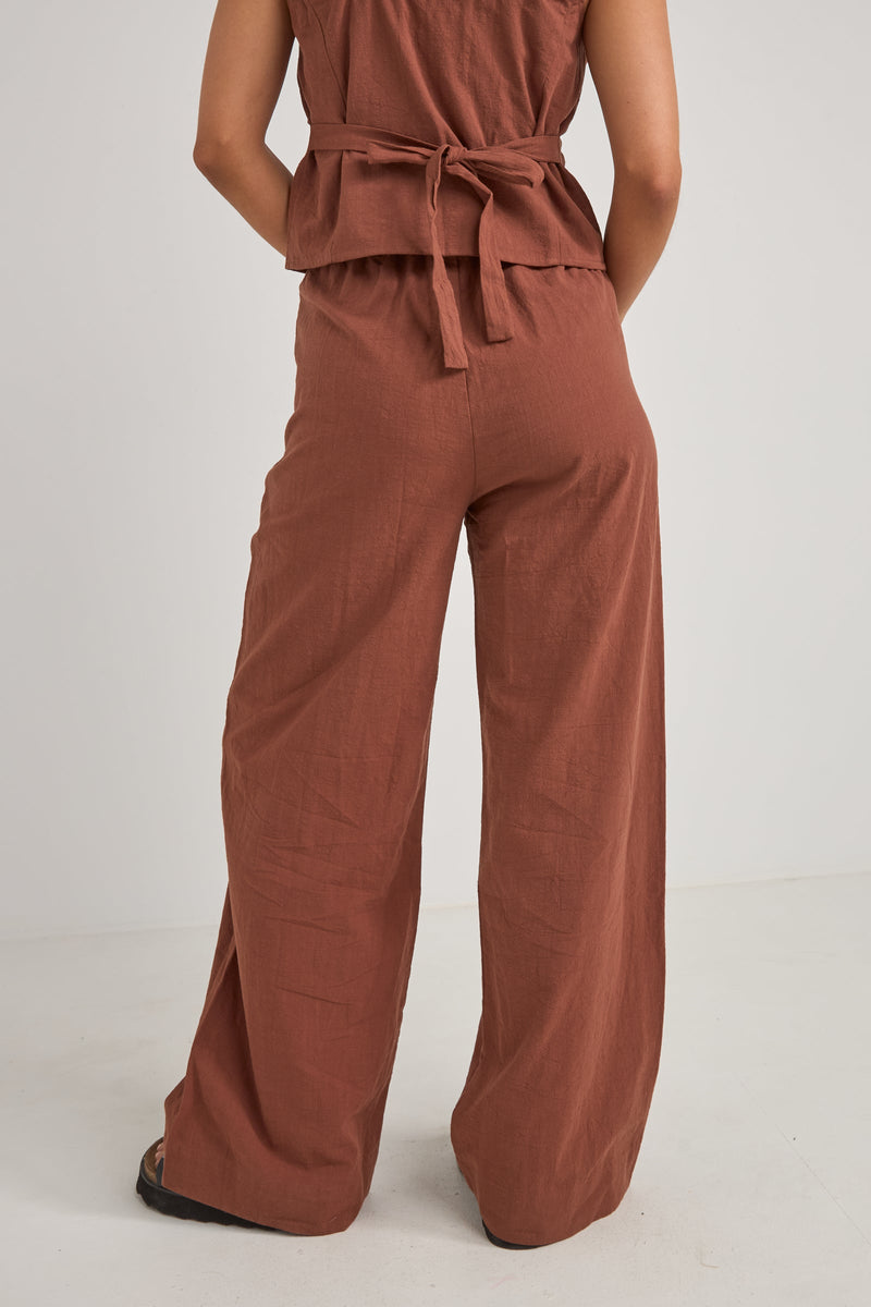 Stevie Wide Leg Pant Coffee