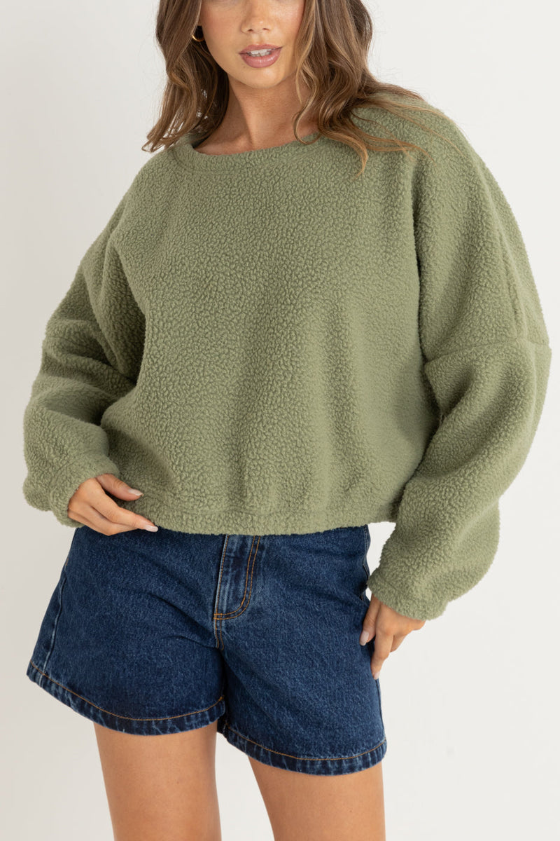 Jyoti Reverse Fleece Sage