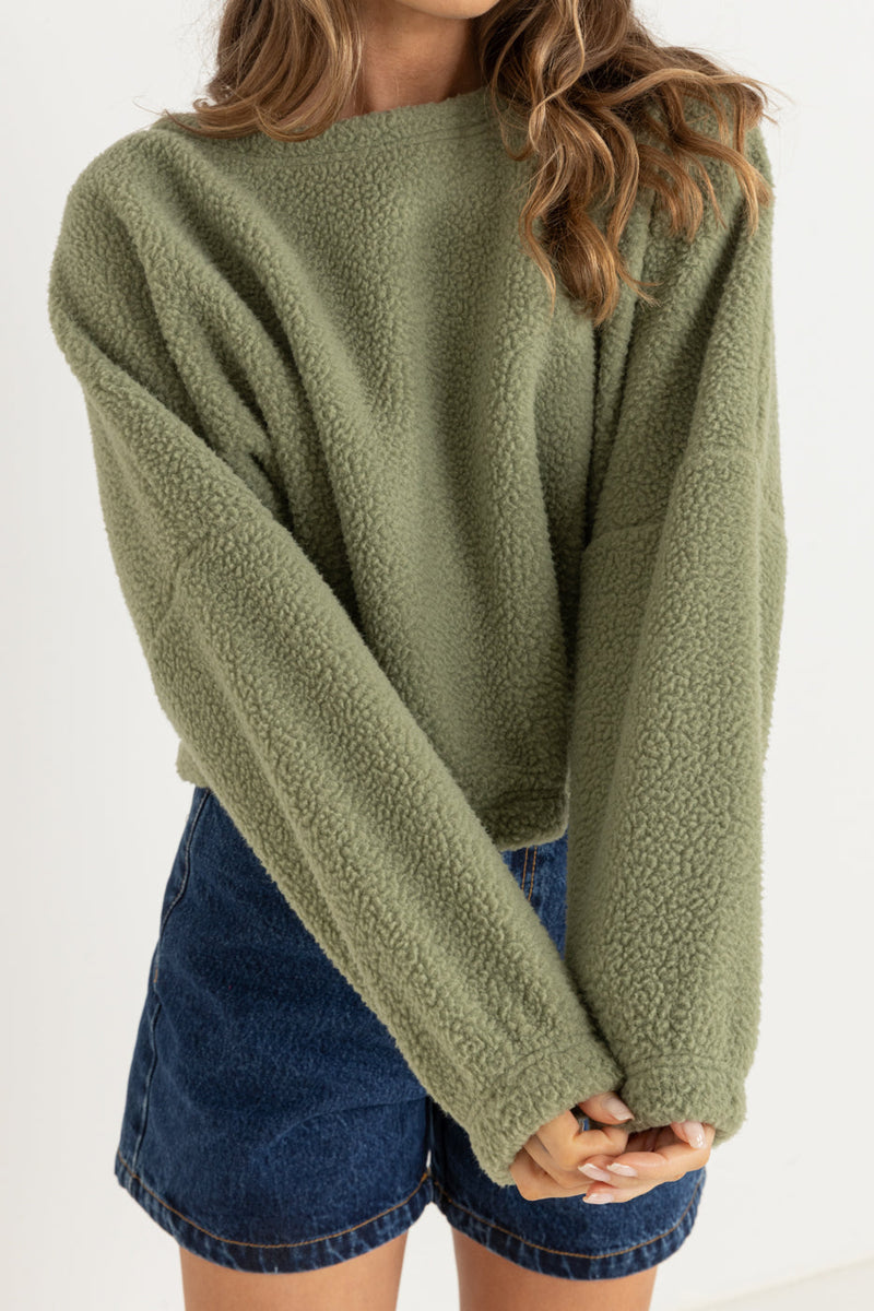 Jyoti Reverse Fleece Sage