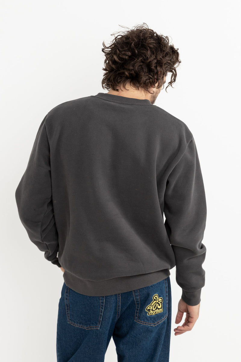 Markings Fleece Crew Stone Blue