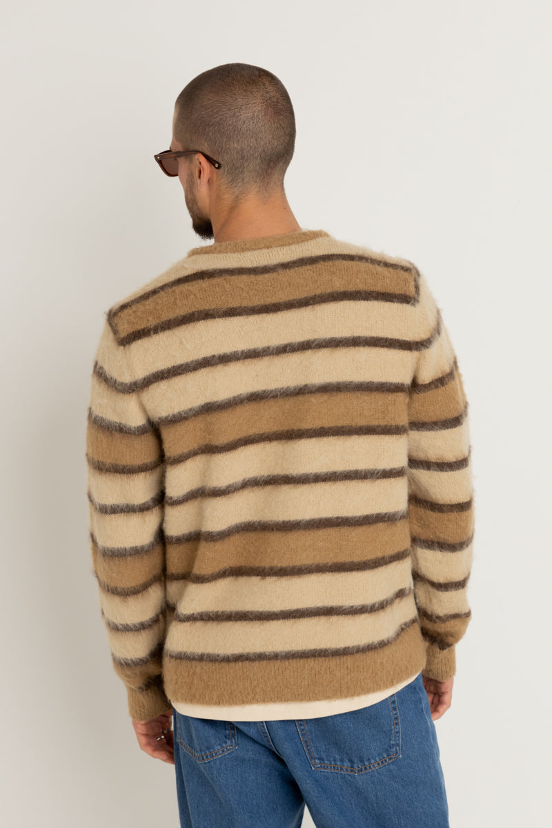 Mohair Striped Knit Bark