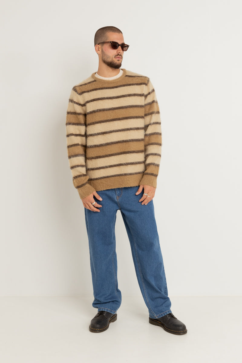 Mohair Striped Knit Bark