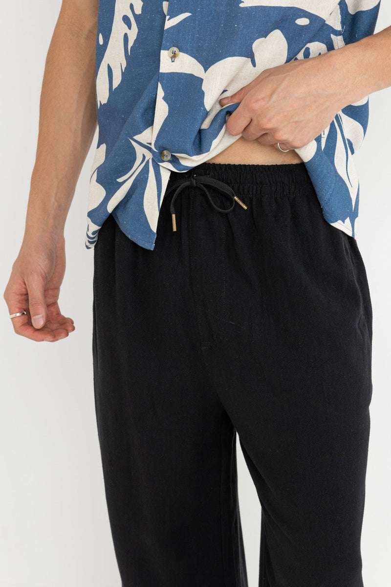 Flow Linen Pant Vintage Black