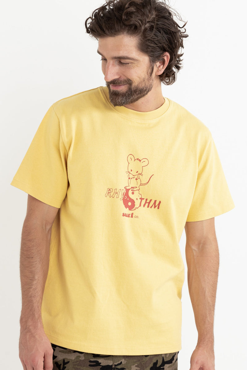 Peace And Fromage Vintage Ss T-Shirt Yellow