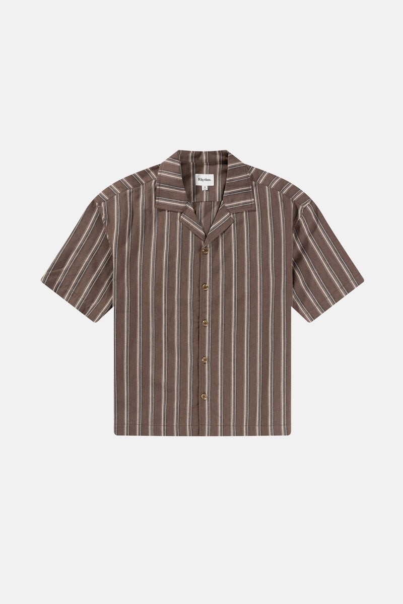 Baja Relaxed Stripe Ss Shirt Cafe