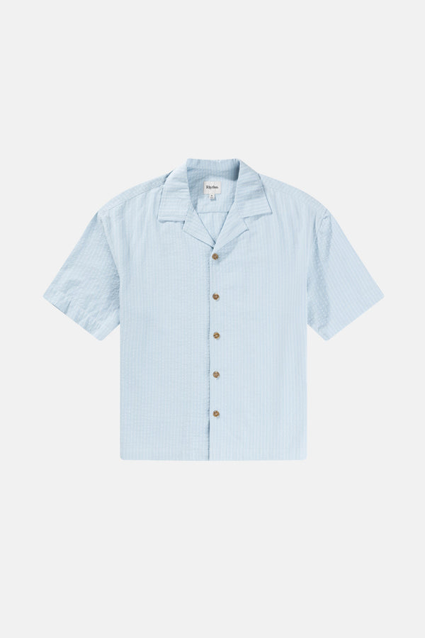 Relaxed Stripe Ss Shirt Blue