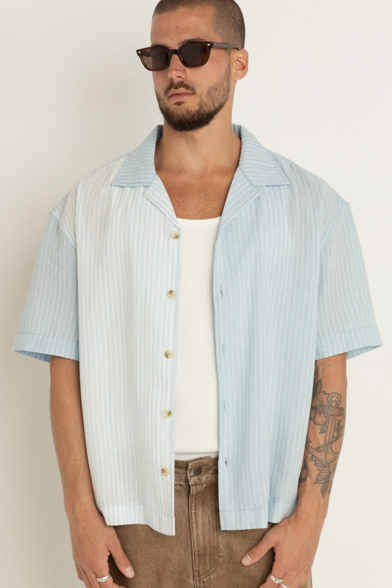 Parallel Relaxed Ss Shirt Blue