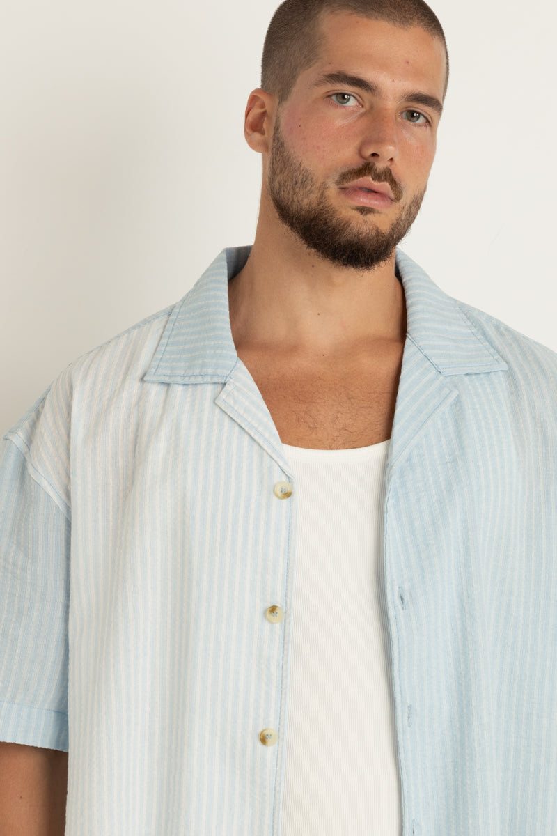 Parallel Relaxed Ss Shirt Blue