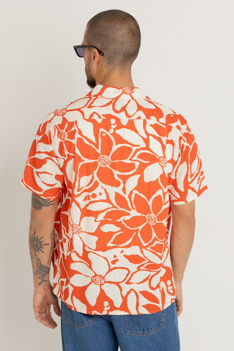 Bora Bora Ss Shirt Red Floral