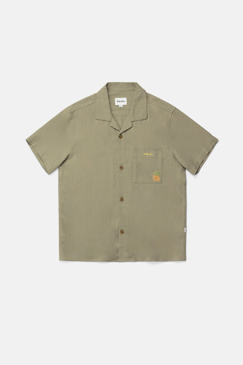 Louie Woven Ss Shirt Moss