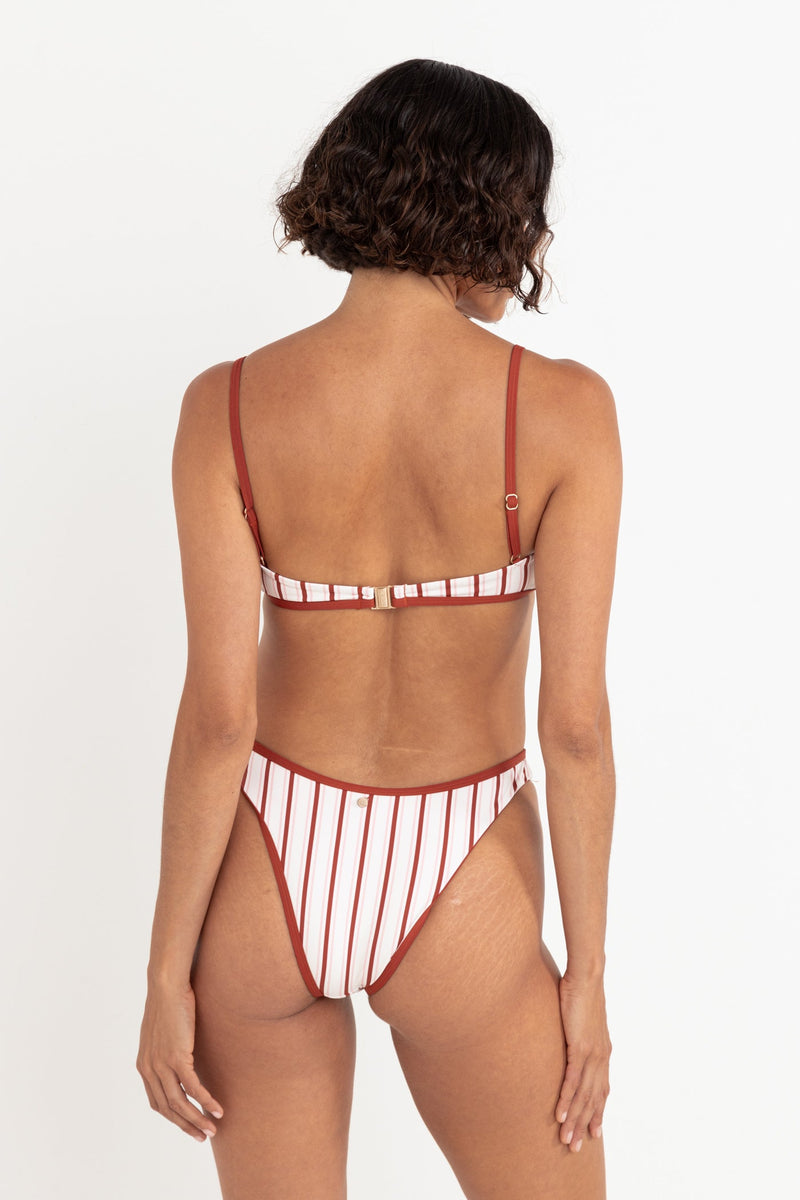 Leilani Stripe Crop Top Strawberry