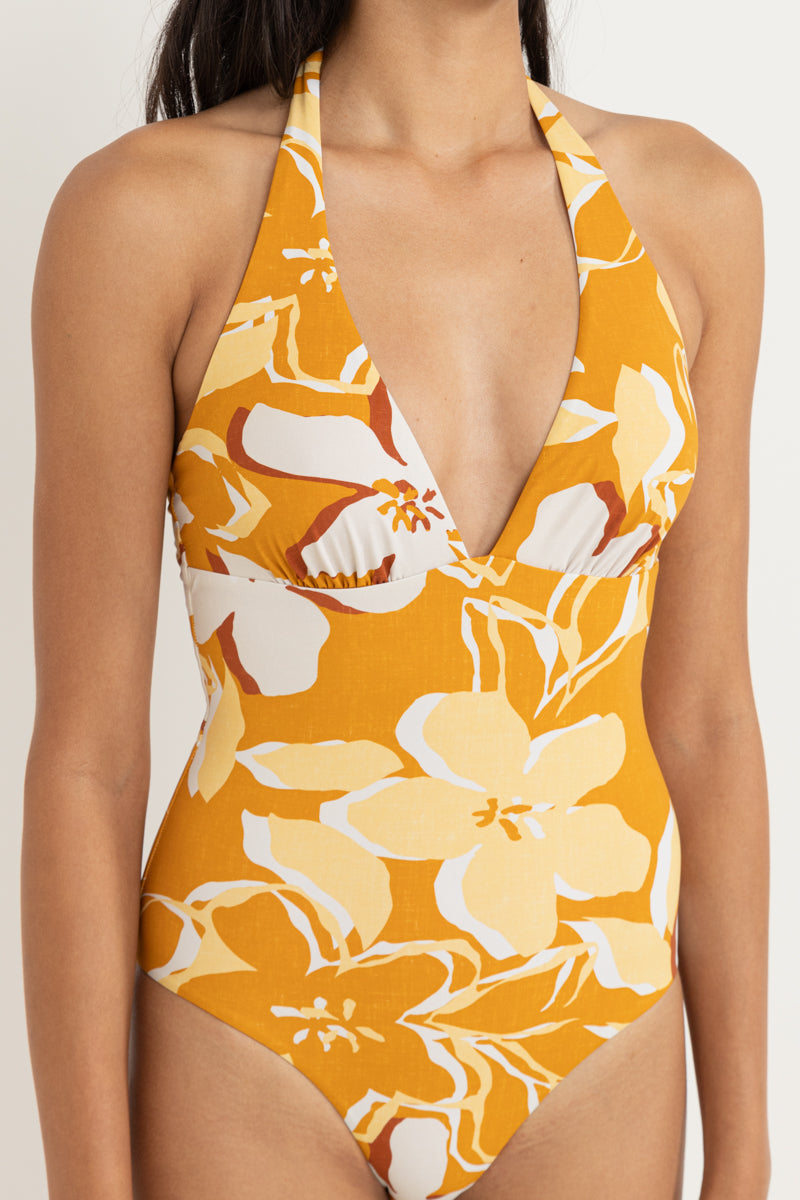 Daisy Floral One Piece  Yellow