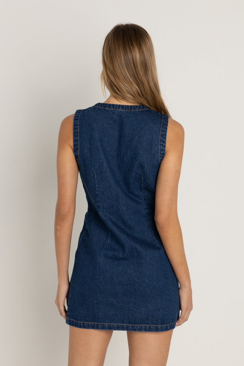 Gia Denim Dress Blue Wash