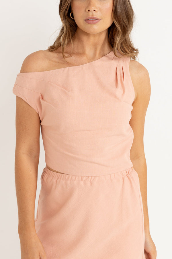 Primmie Off Shoulder Top Blush