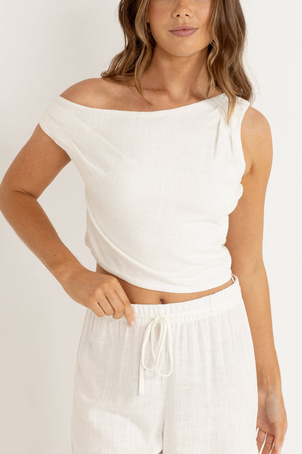 Primmie Off Shoulder Top Cream