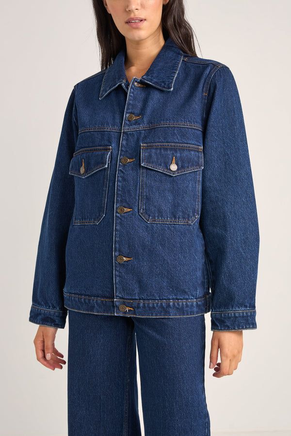 Demi Oversized Denim Jacket Indigo