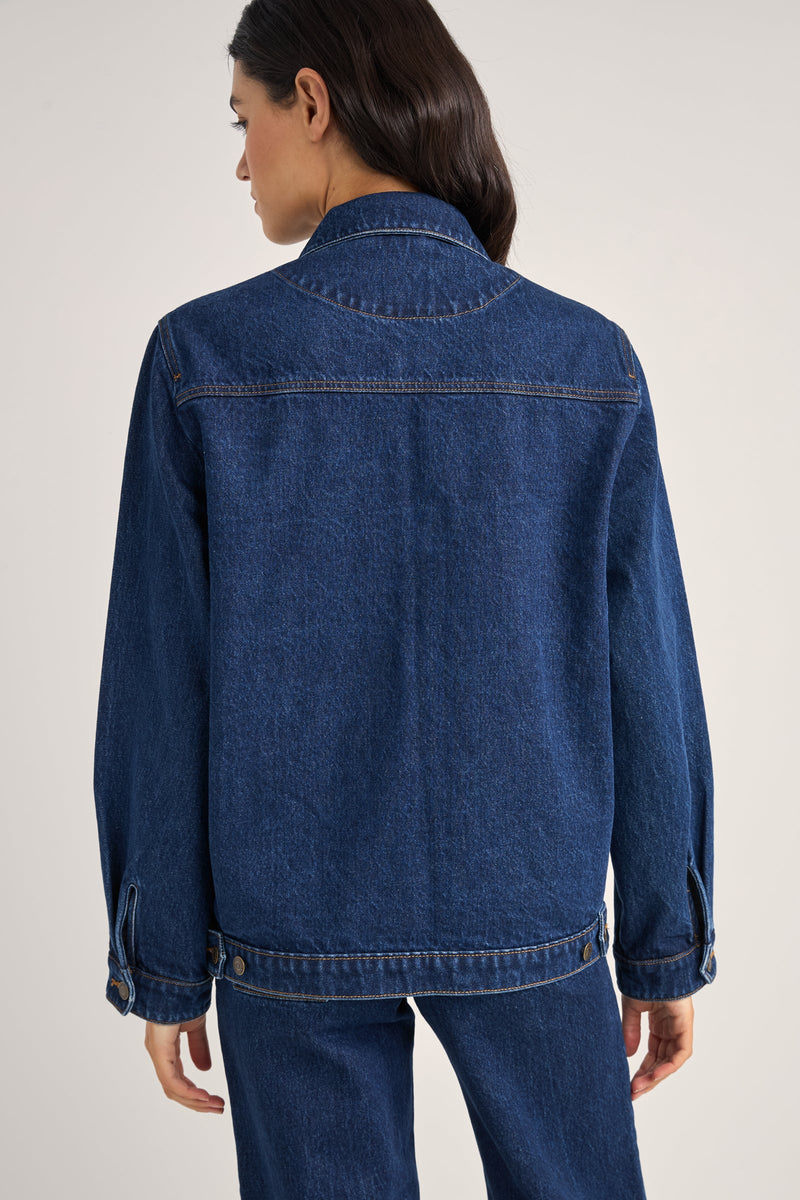 Demi Oversized Denim Jacket Indigo