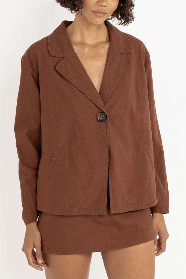 Talei Oversized Blazer Chocolate