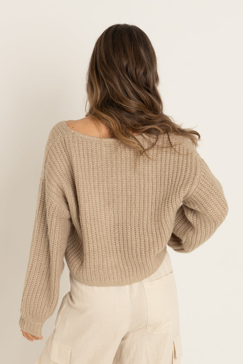 Eadie Oversized Knit Cardigan Cream