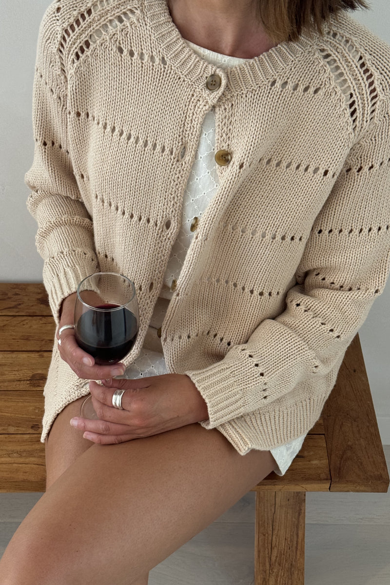 Milo Knit Cardigan Oat