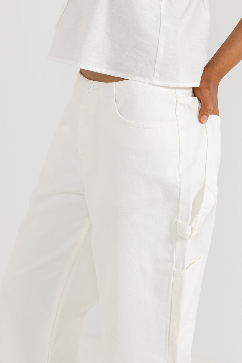 Coastal Low Rise Pant Vintage White