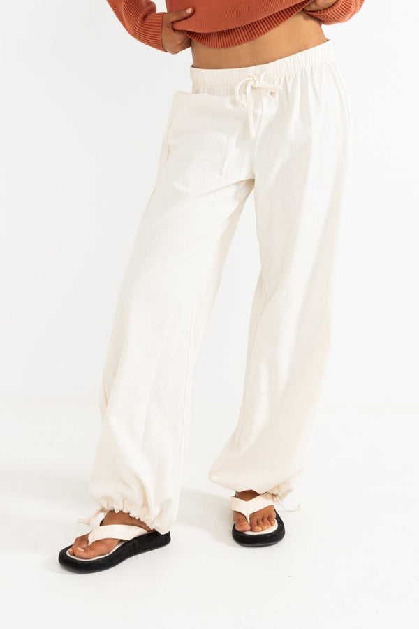 Trinny Parachute Pant Cream