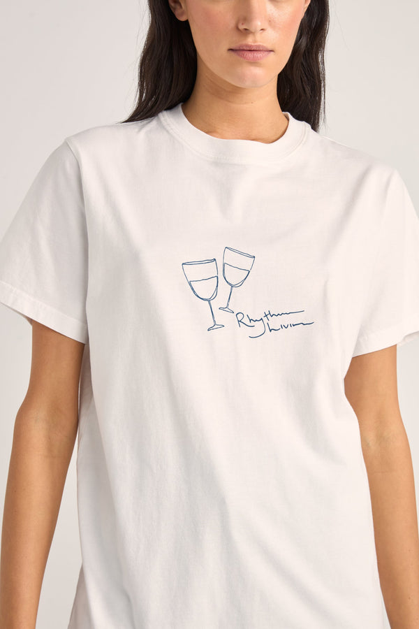 Vino Boyfriend Tee White