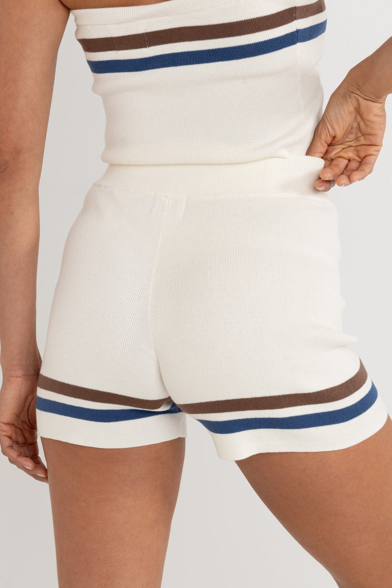 Delta Stripe Short Cream