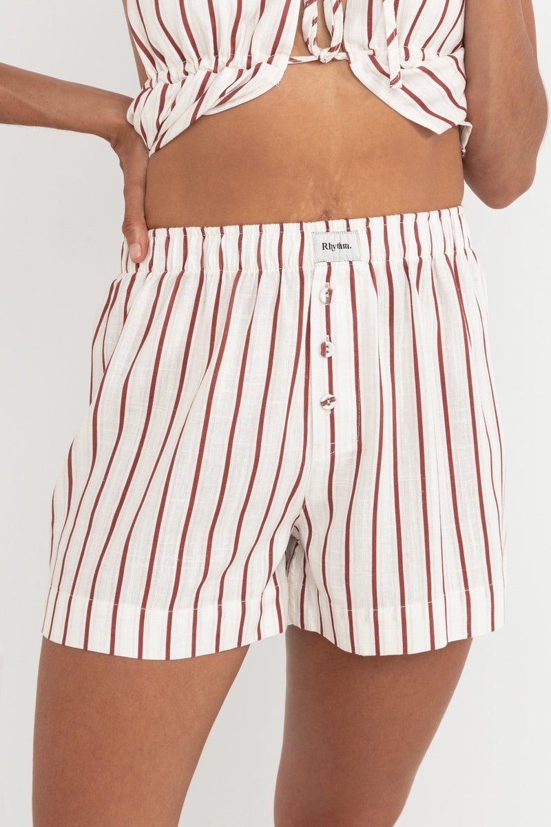 Leilani Stripe Boxer Short Strawberry