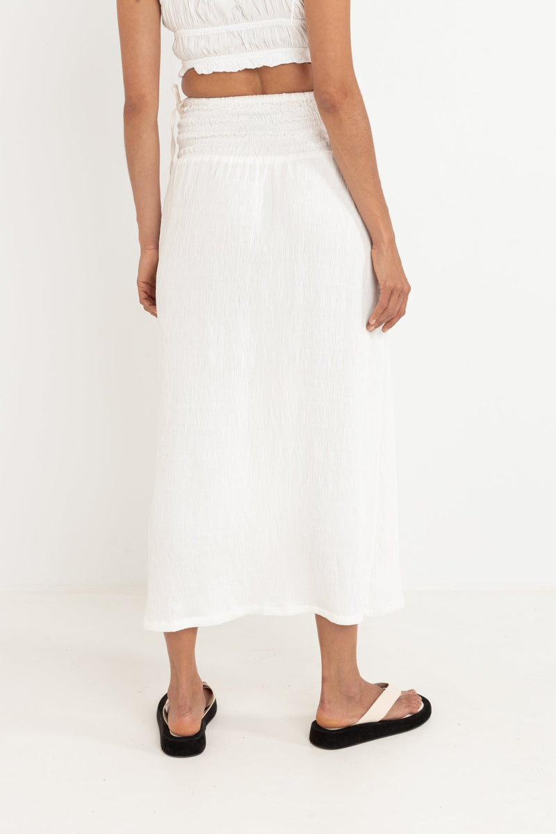 Alana Tie Side Maxi Skirt Cream