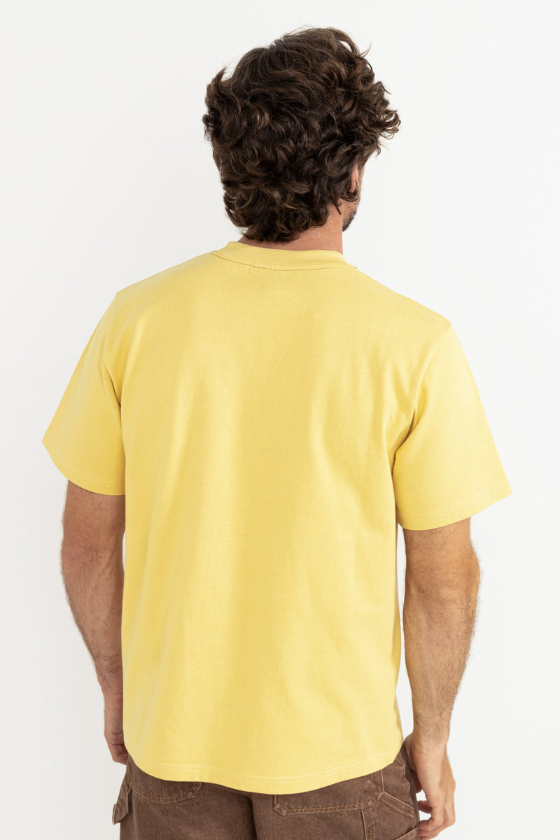 Traction Vintage Terry Ss T-Shirt Sunset Yellow