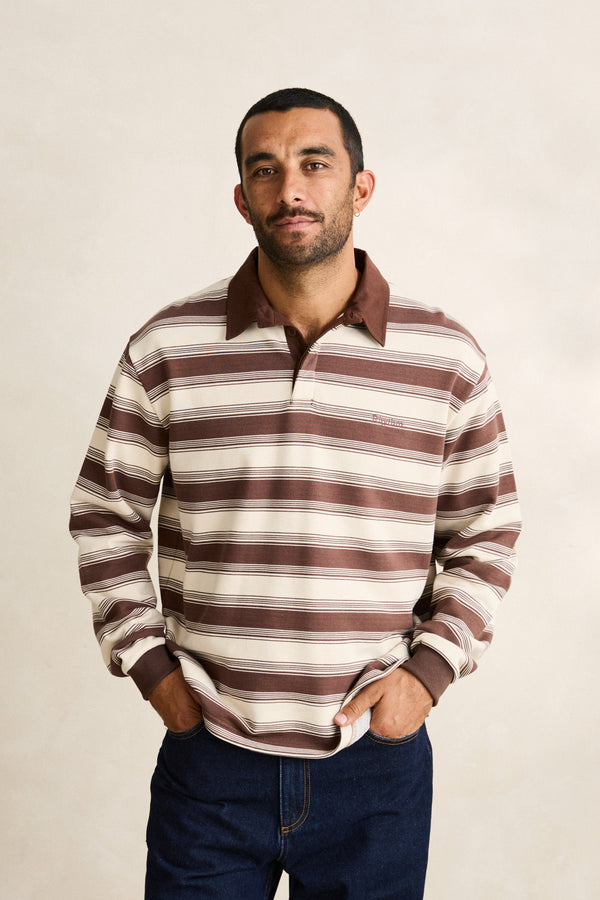 Vintage Stripe Rugby Ls Polo Vintage Stripe