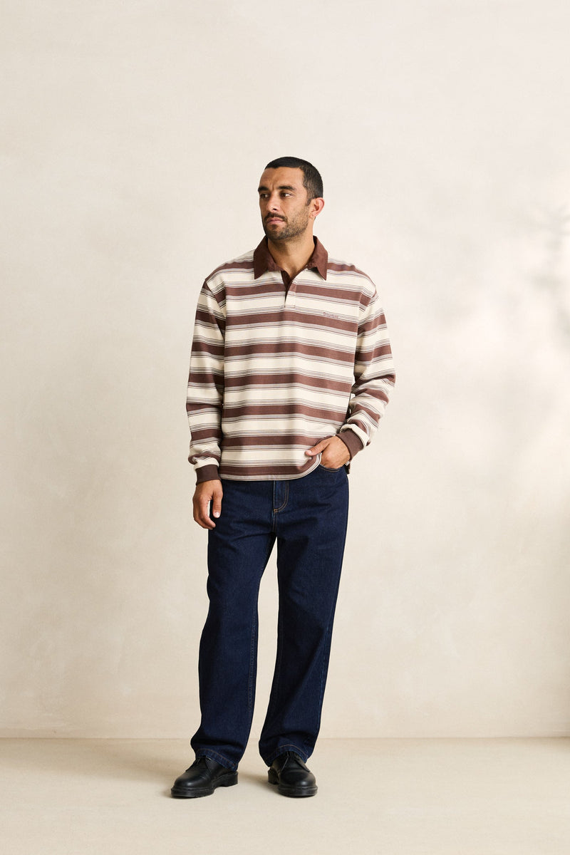 Vintage Stripe Rugby Ls Polo Vintage Stripe