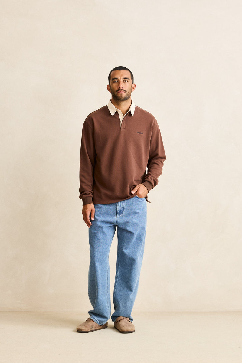 Essential Rugby Polo Chocolate