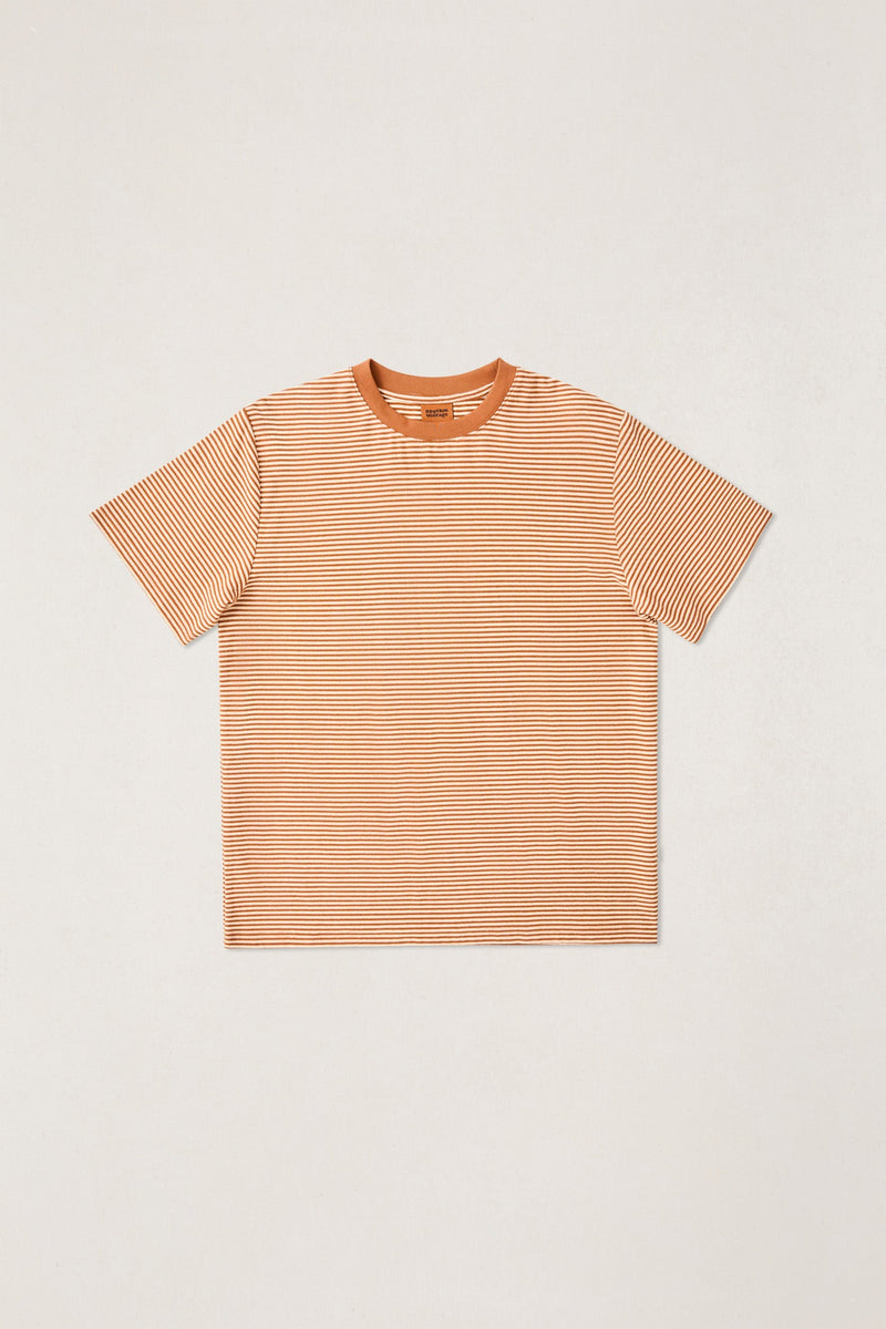 Essential Stripe Ss T-Shirt Tobacco