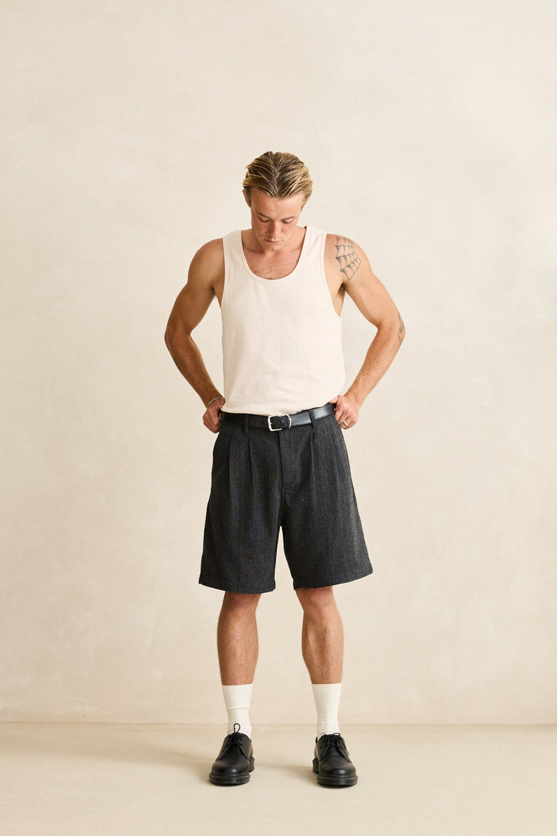 Textured Jersey Singlet Natural