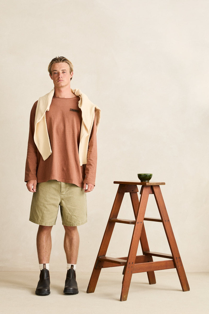 Tack Vintage Ls T-Shirt Caramel