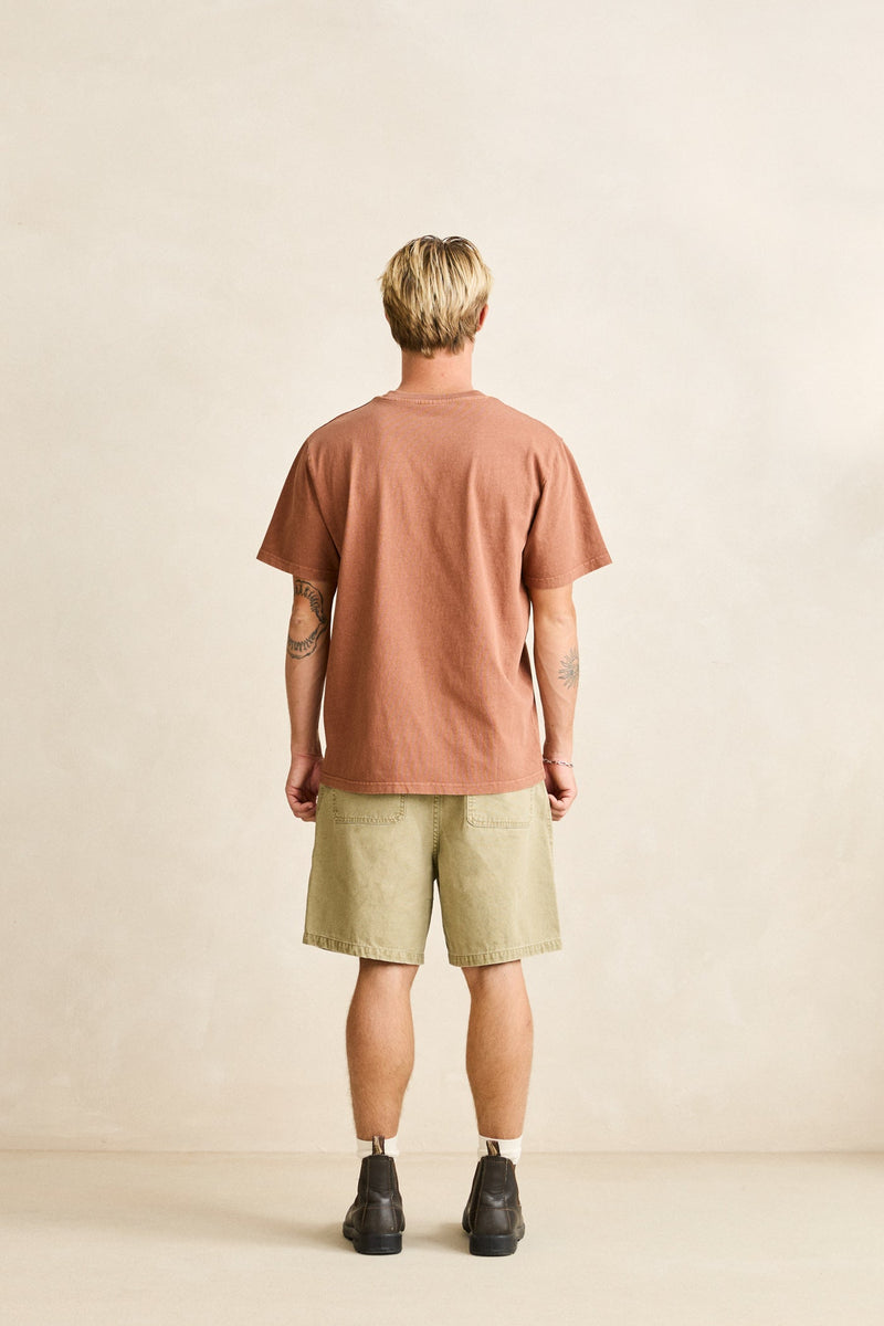 Tack Vintage Ss T-Shirt Caramel