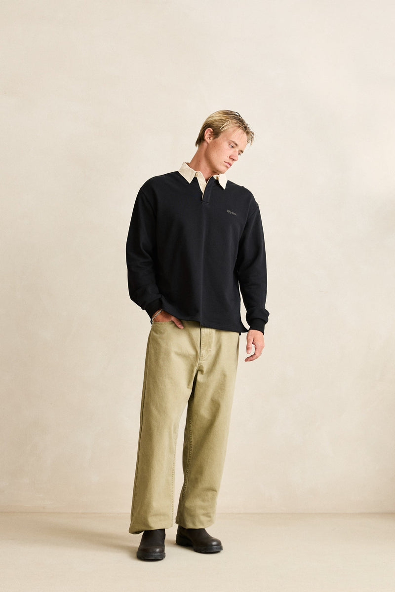 Vintage Rugby Polo Charcoal