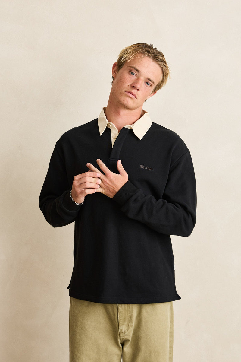 Vintage Rugby Polo Charcoal