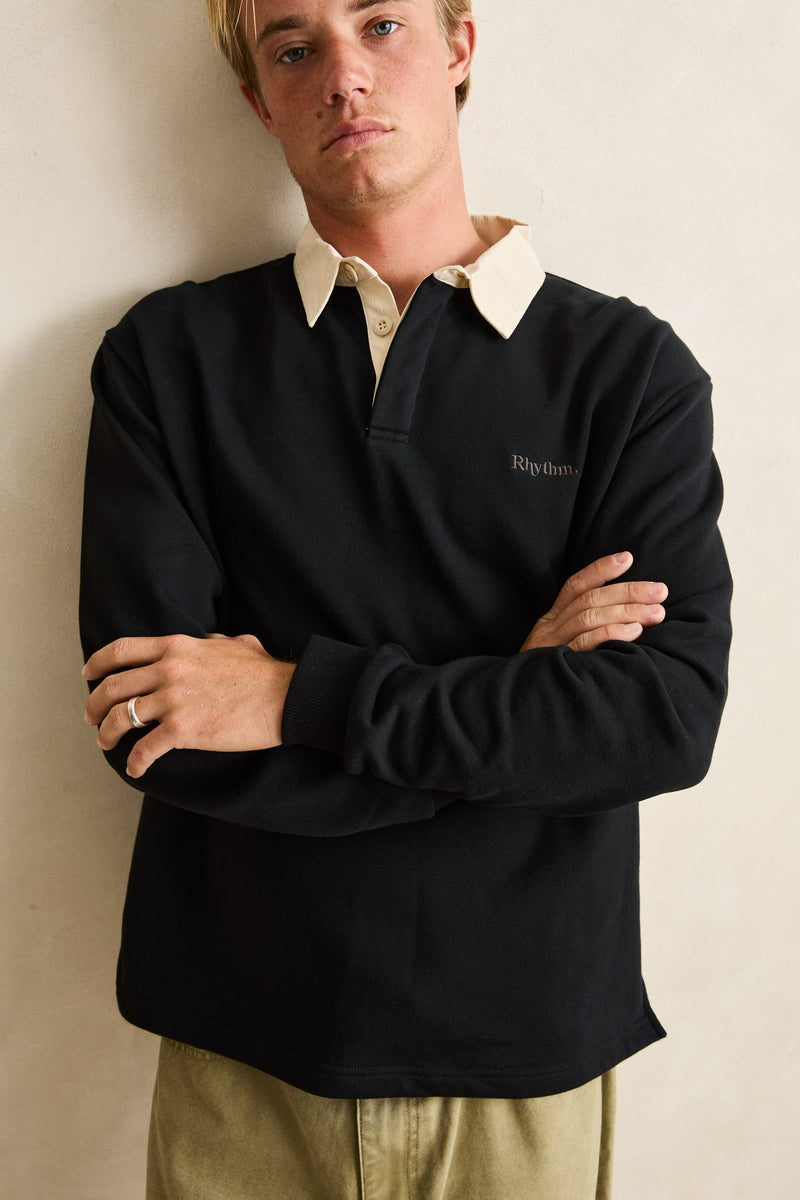 Vintage Rugby Polo Charcoal