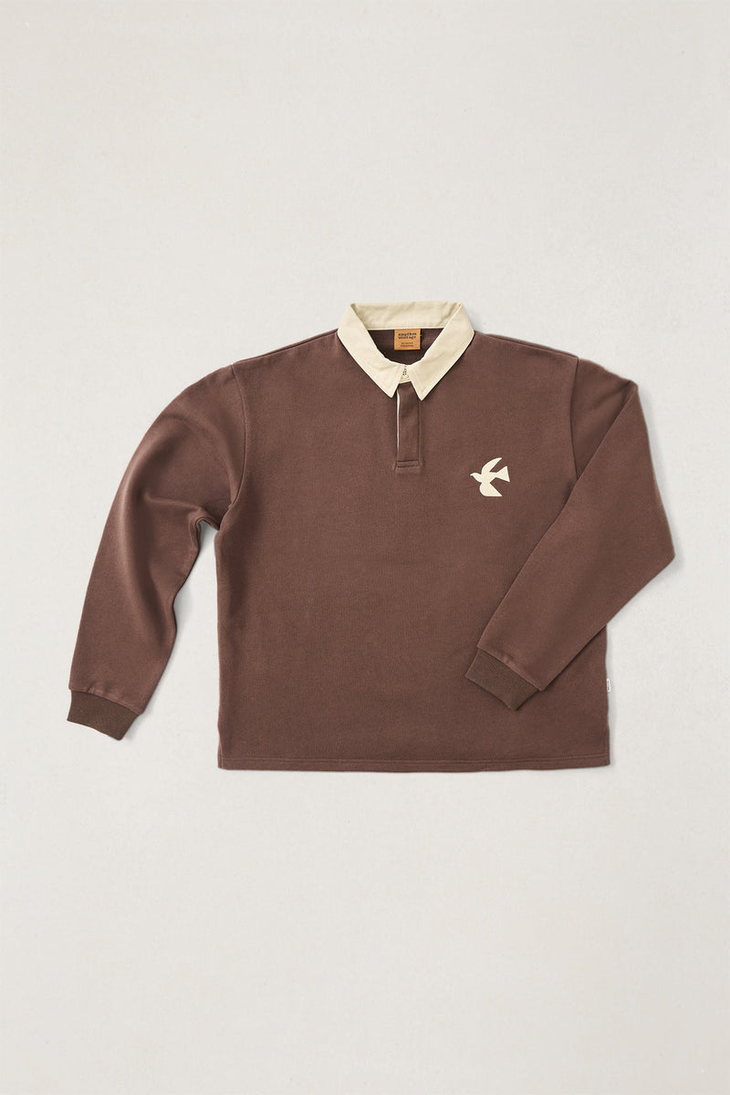 Dreamin' LS Rugby Polo Chocolate