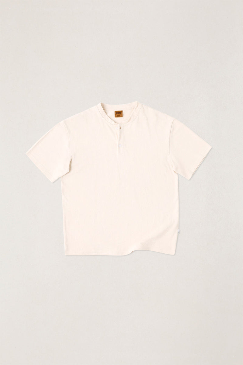 Vintage Jersey Ss Henley Natural