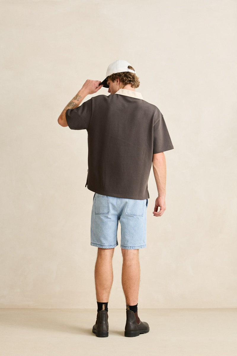Worn Path Denim Short Light Blue