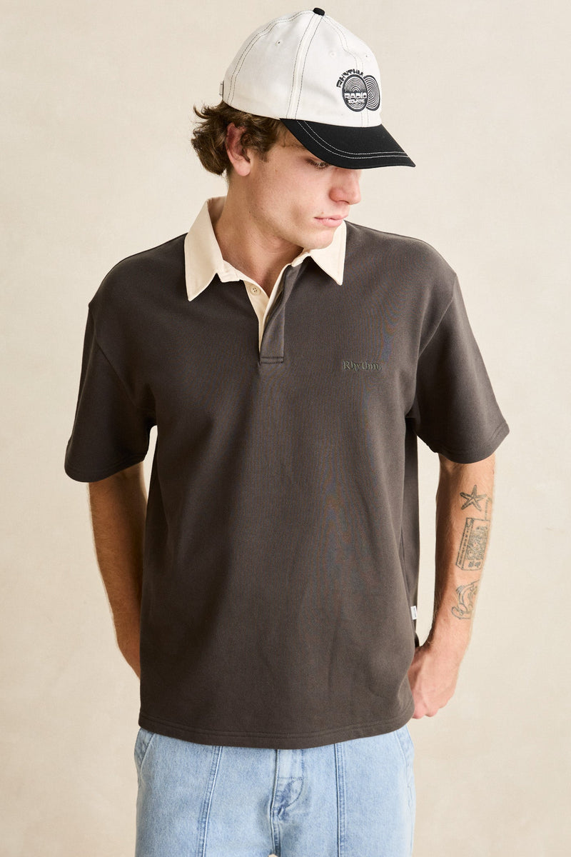 Koa Ss Rugby Polo Charcoal