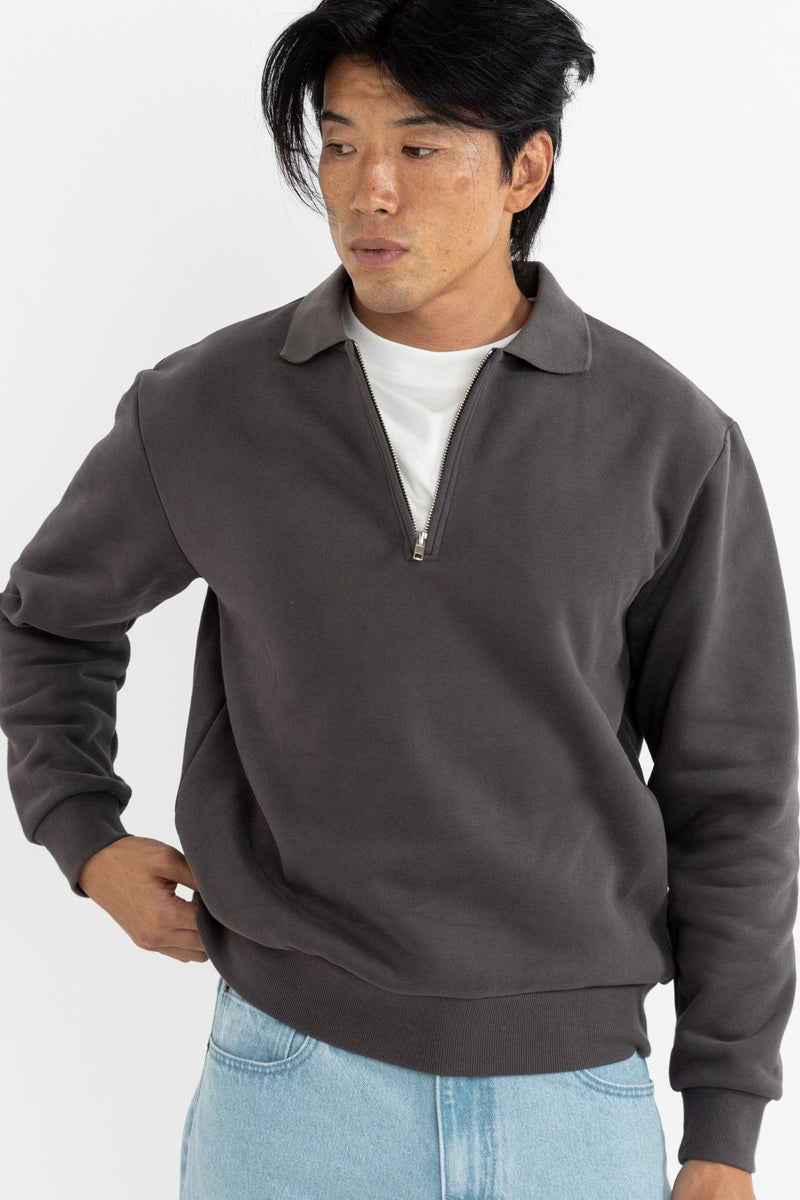 Quarter Zip Fleece Vintage Black