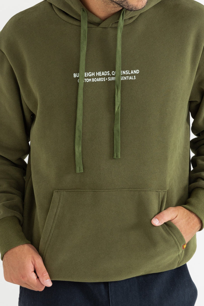 Local Fleece Hood Green