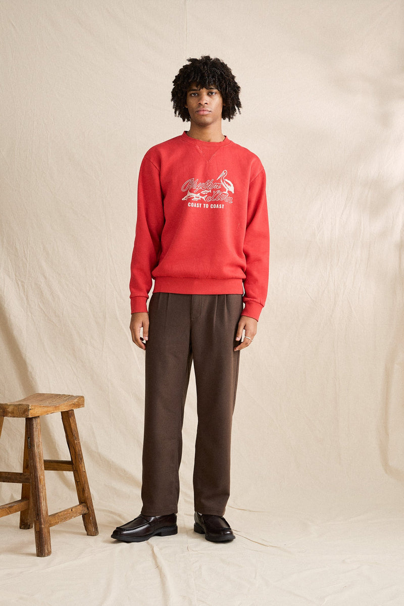 C2C Overdyed Crew Vintage Red